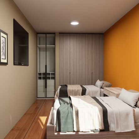 Dormitorio doble de Home Wonder Safe